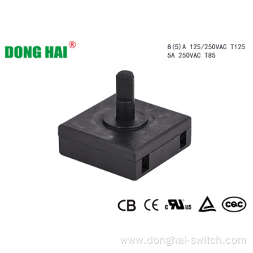 Square Black Long Life Rotary Switch